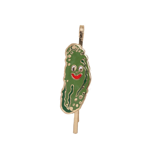 Pickle Guy Hairpin - 18k Gold Barrette Hair Pin