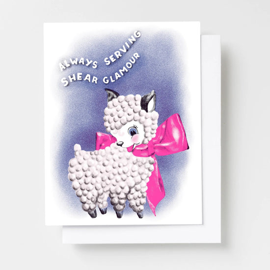 Always Serving Shear Glamour Risograph Greeting Card