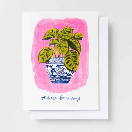 Merci Beaucoup Risograph Greeting Card