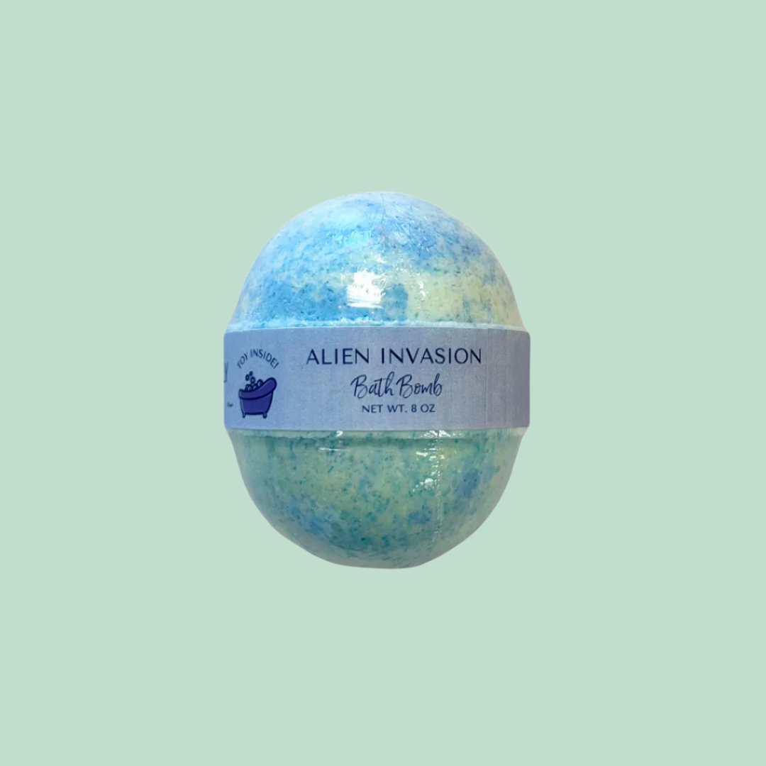 Alien Invasion Toy Bath Bomb - Green Apple