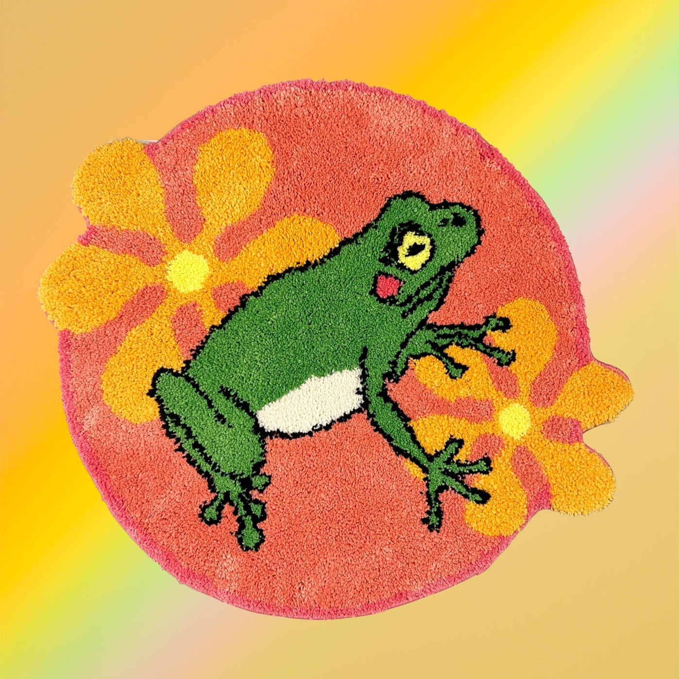 Frog and Flower Rug