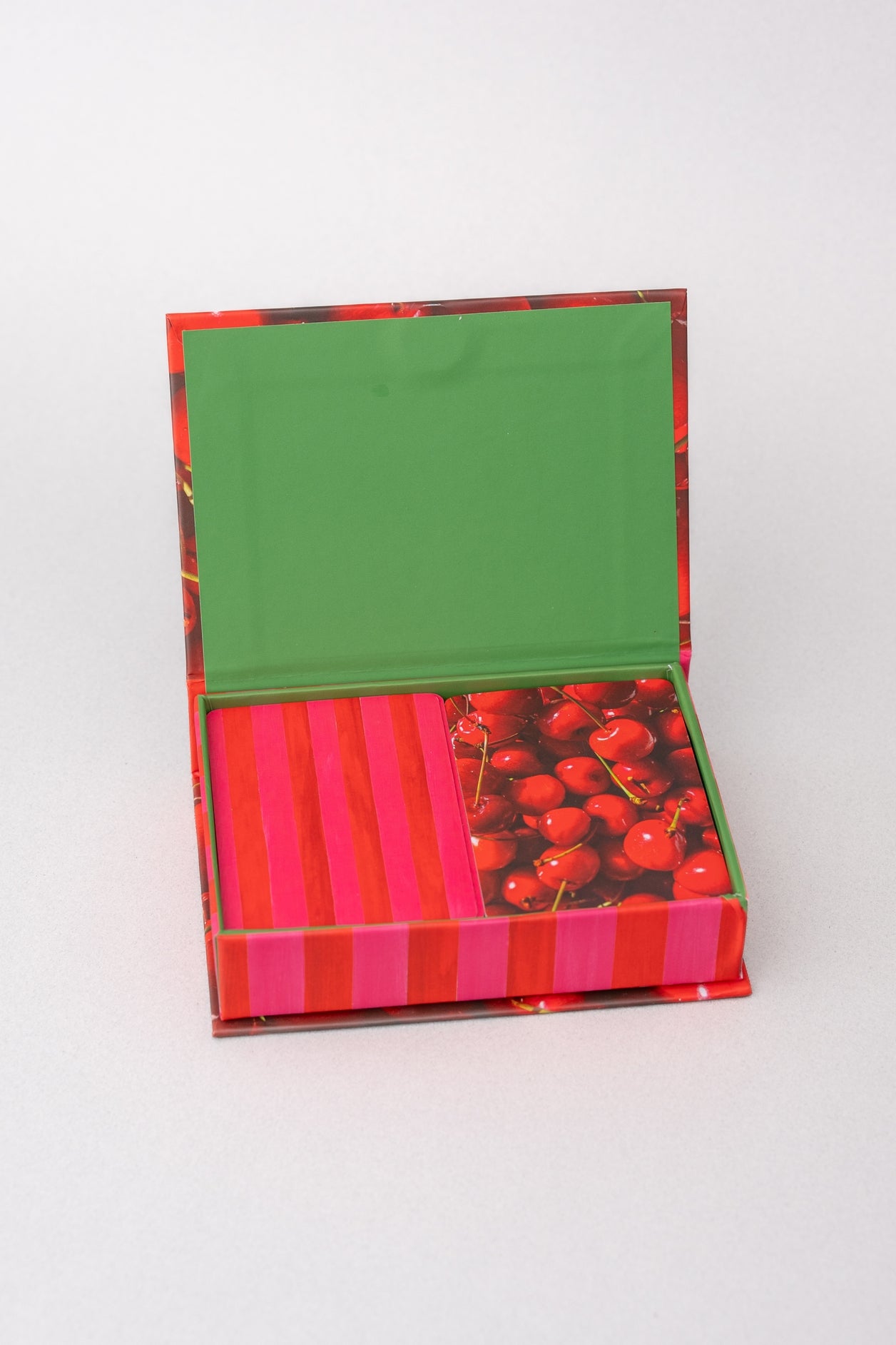 Cherry Stripe Playing Card Set