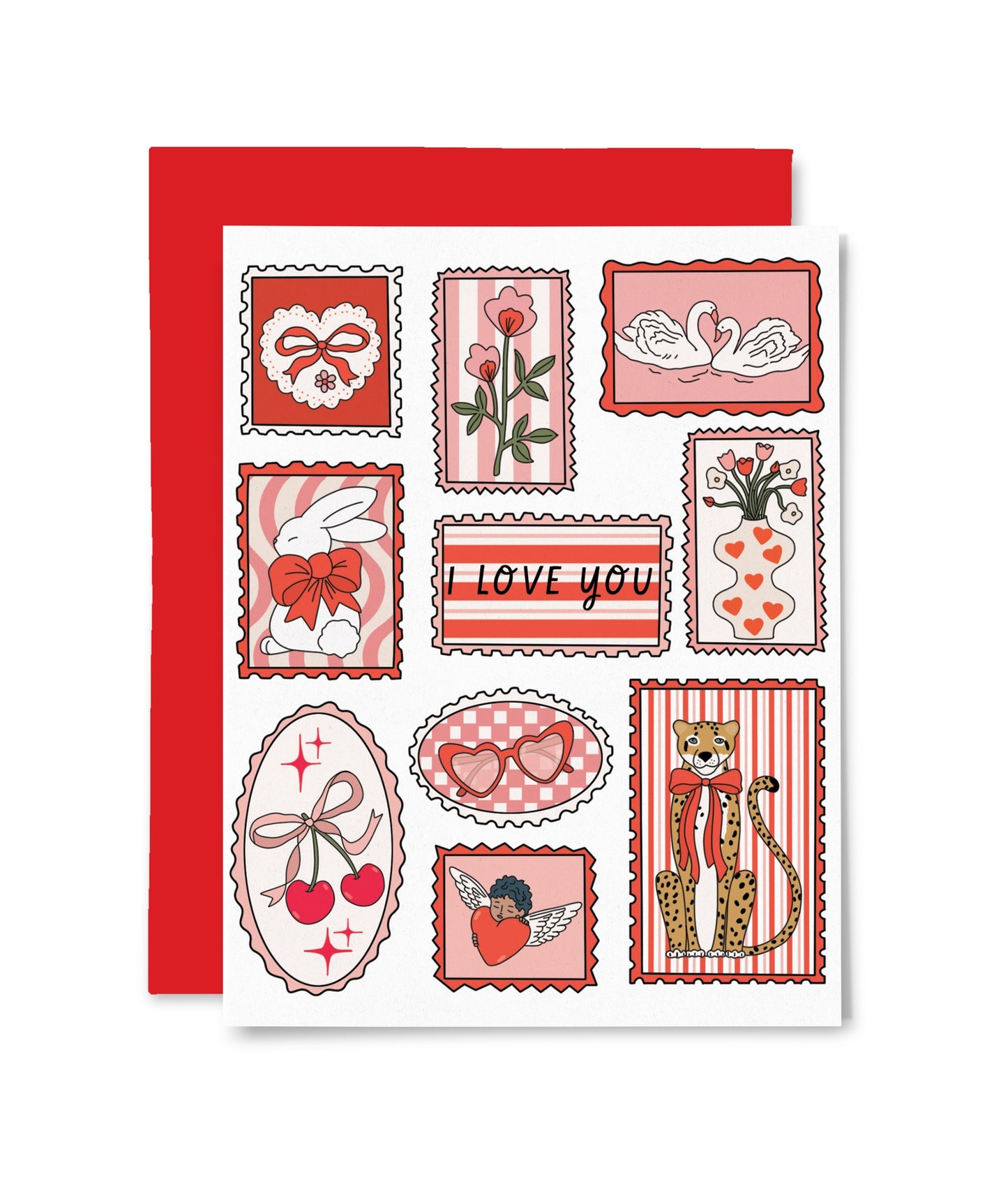 Valentine Stamps Card