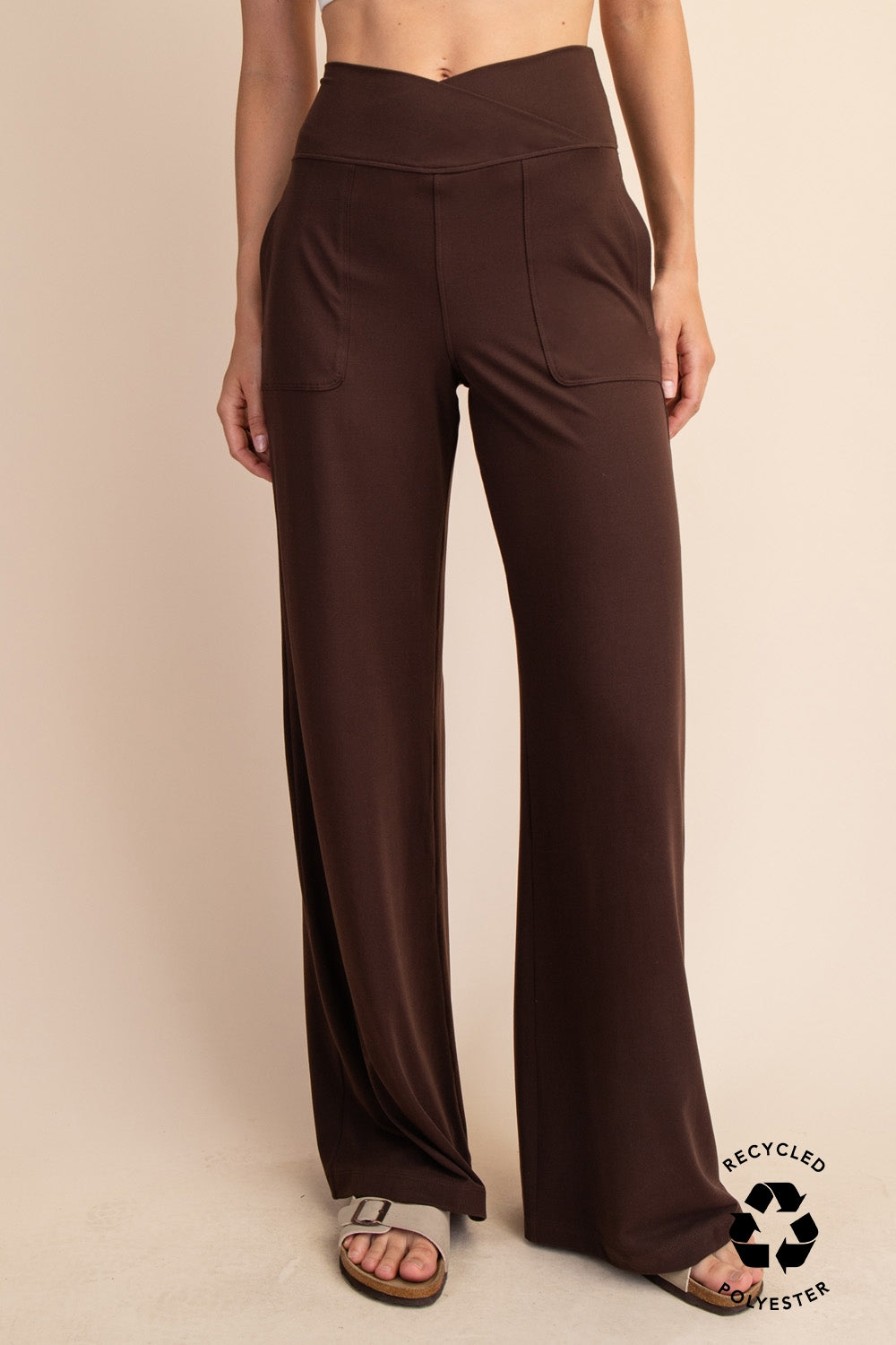 Espresso V-Waist Butter Wide Leg Pant