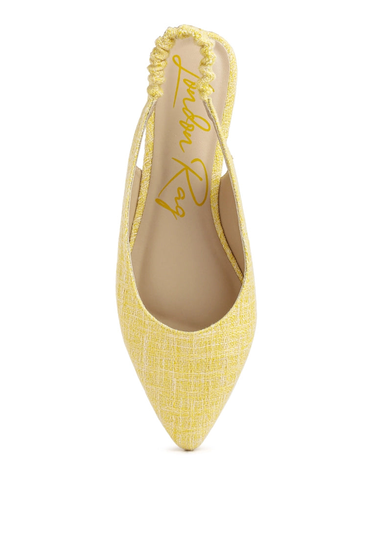 Without a Clue Yellow Tweed Slip Ons