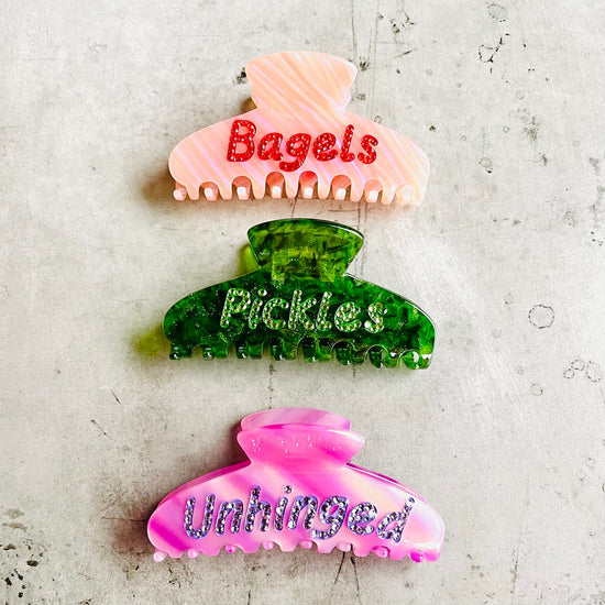Pickles Rhinestone Hair Claw Clip