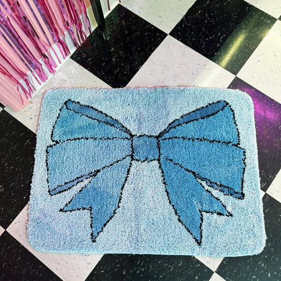 Coquette Blue Bow Rug
