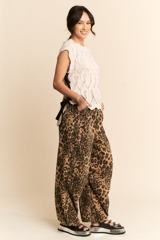 Knit Sleeveless Top W/ Ribbon-Tied Sides