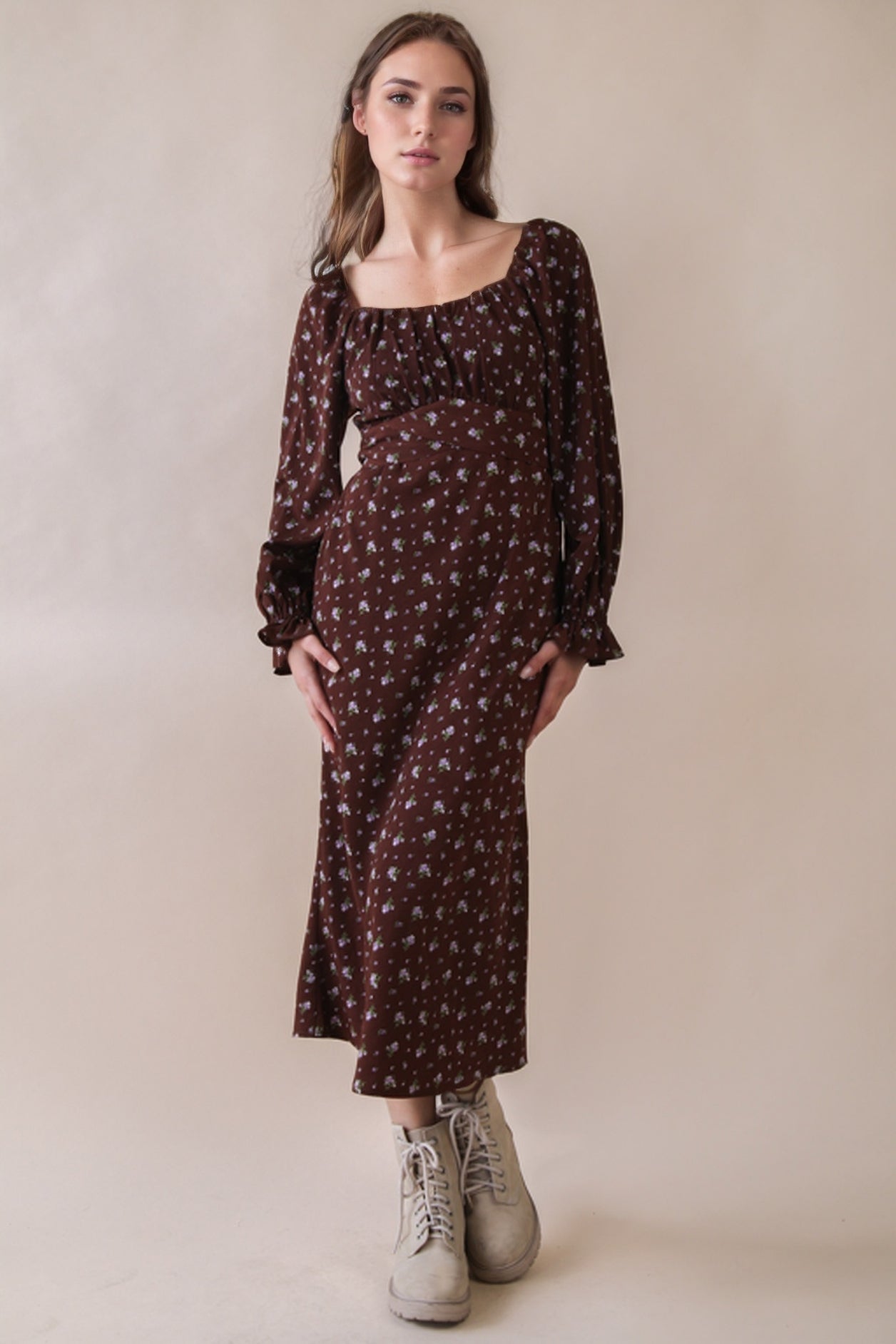 Sweetheart Choco Midi Dress