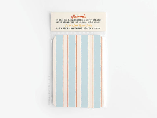 Afterwords Book Review Cards