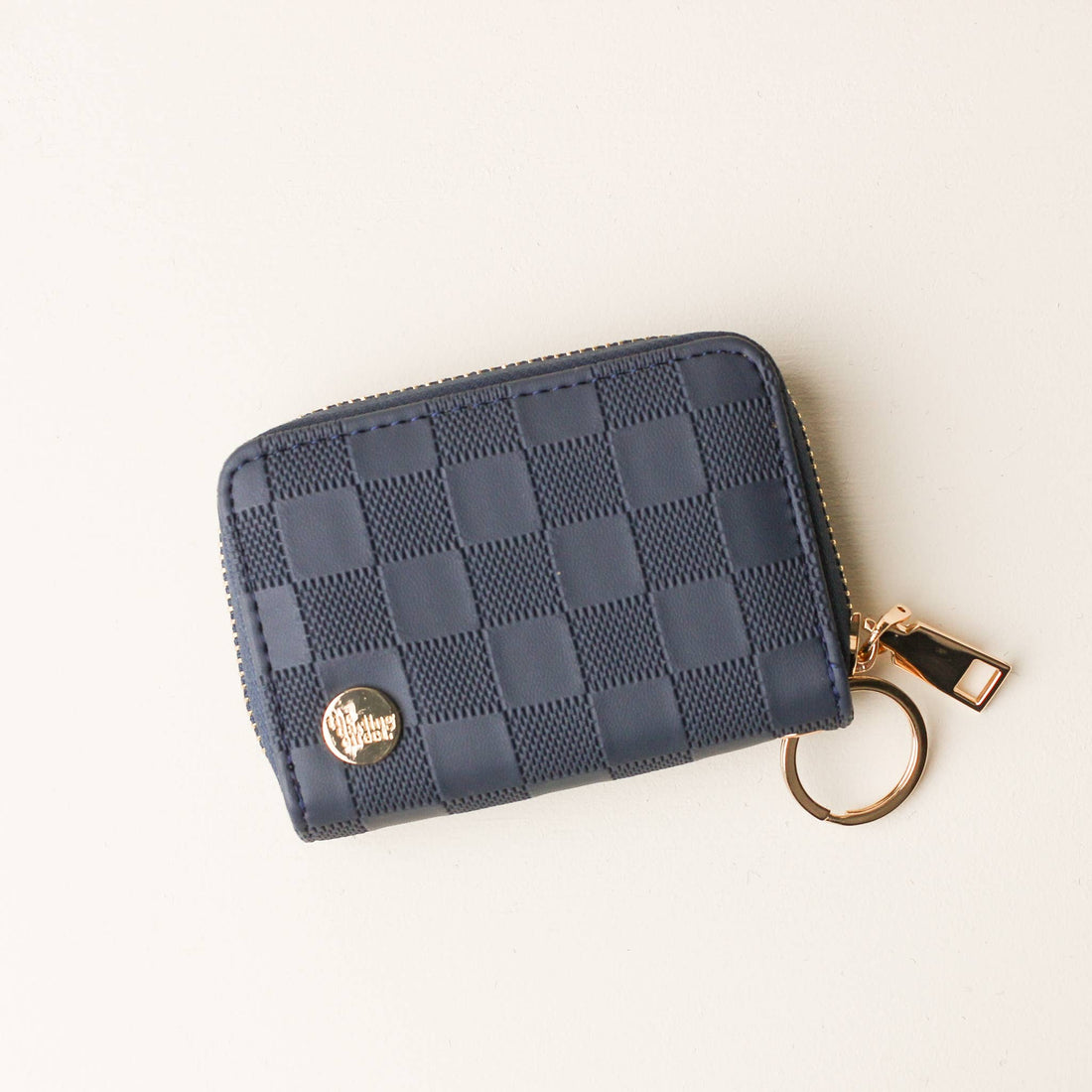 Zip Around Wallet - Navy Check
