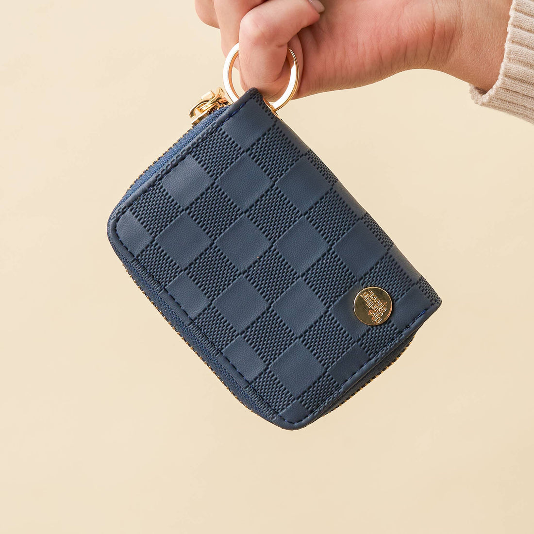 Zip Around Wallet - Navy Check