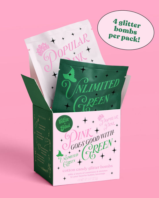 Wicked Glitter Bombs - 4 Cotton Candy Drink Bombs