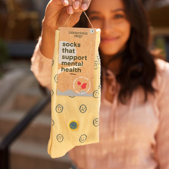 Socks That Support Mental Health - Happy/Sad Faces