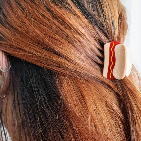 Mini Hot Dog Claw Clip