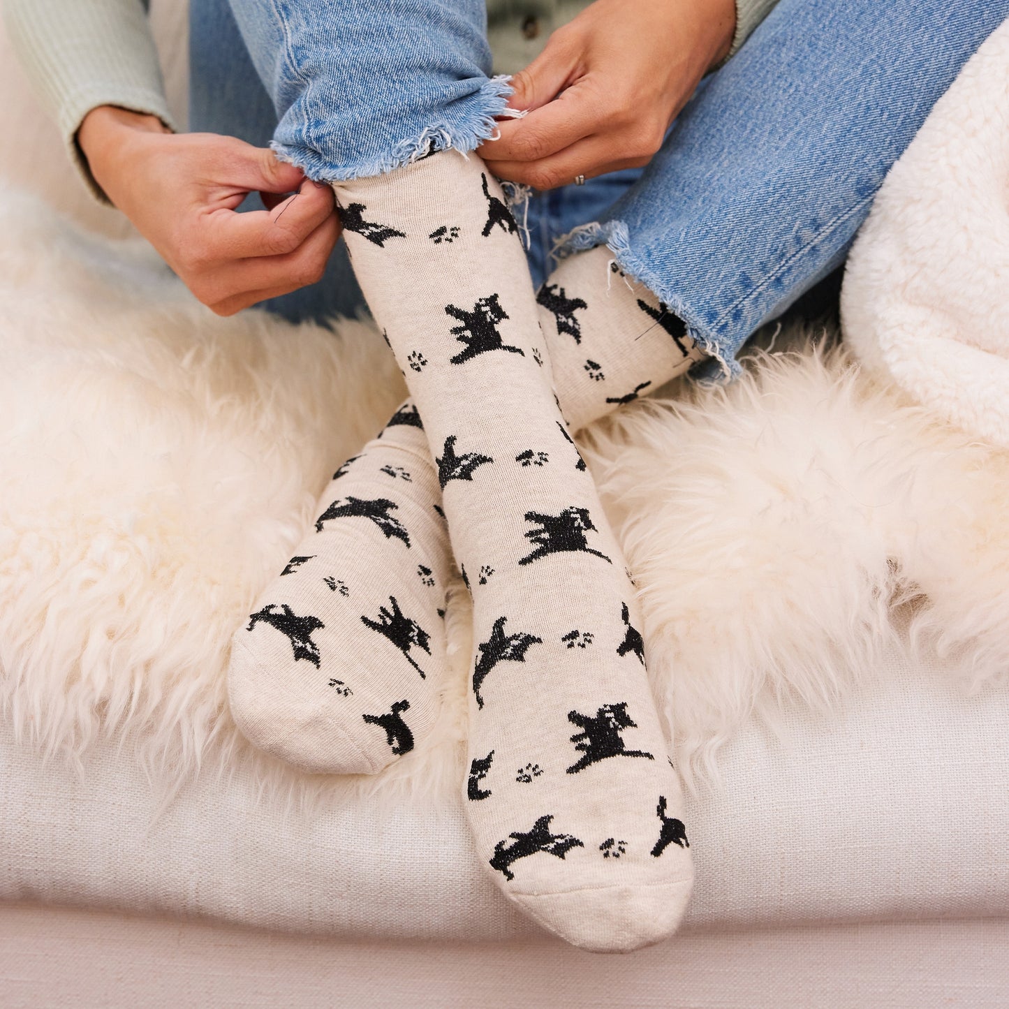 Socks That Save Cats - Beige Socks