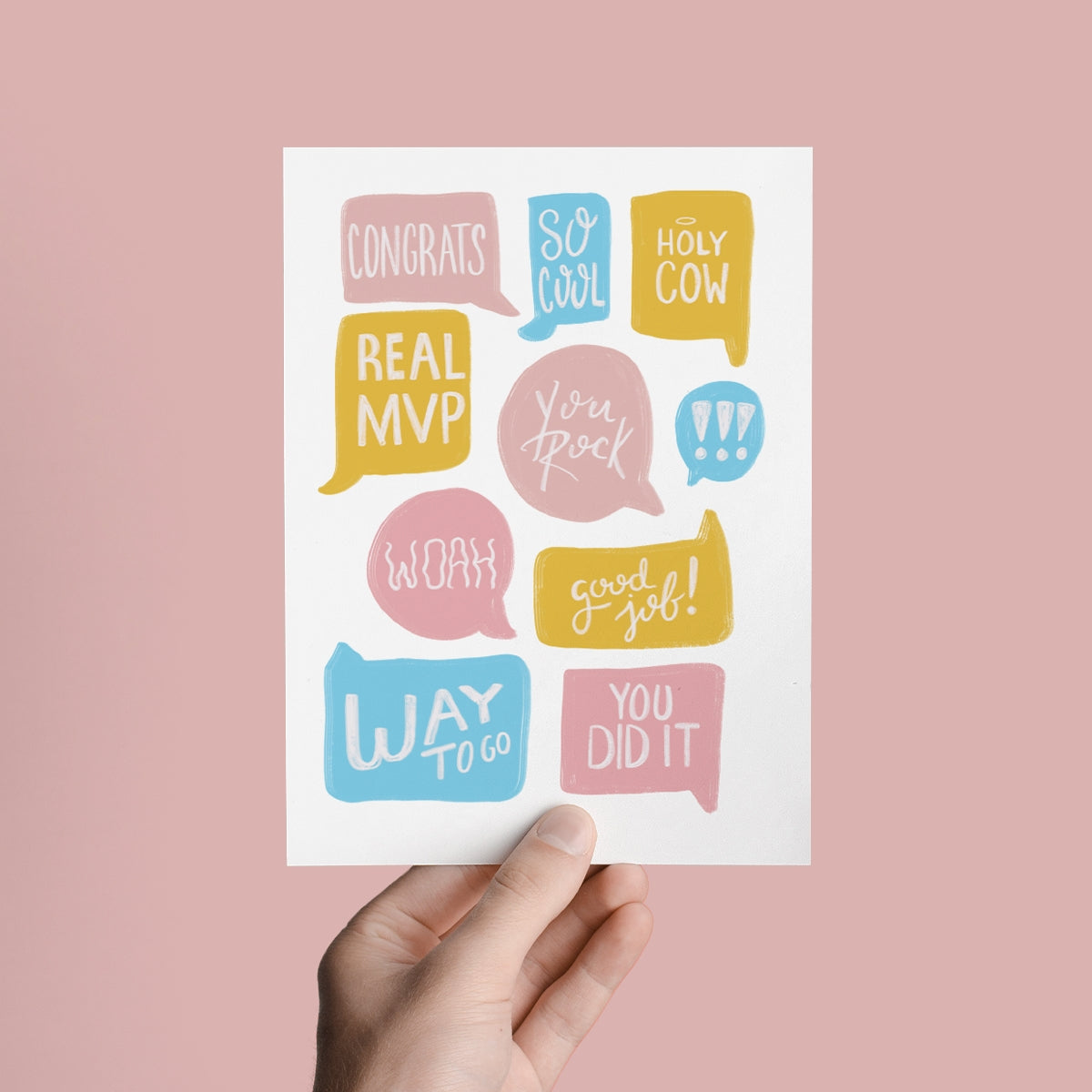 Say Congrats! Congratulations Colorful Type Greeting Card
