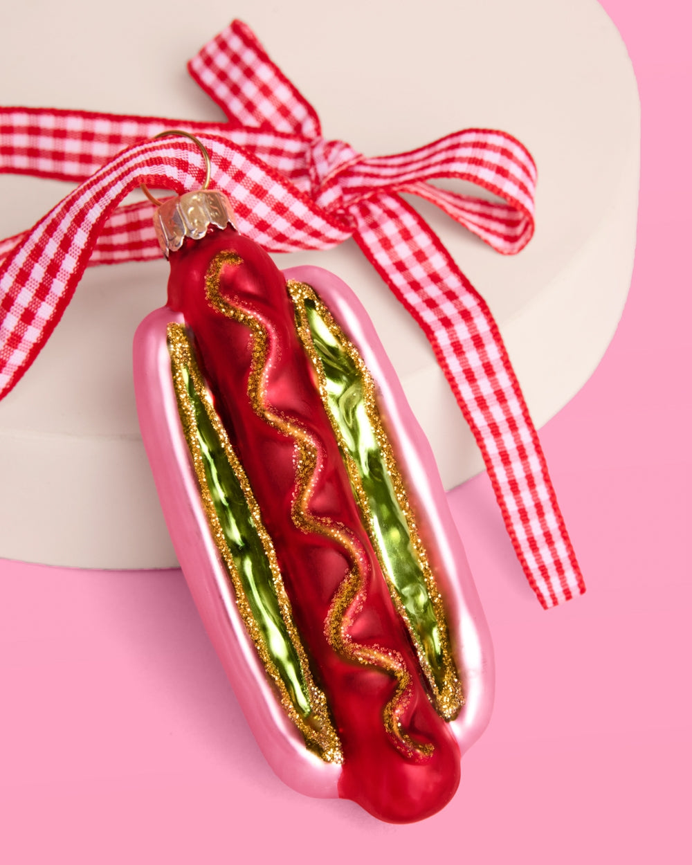 Hot Dog Iridescent Ornament