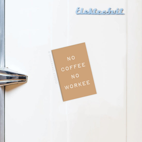 No Coffee No Workee Rectangle Magnet