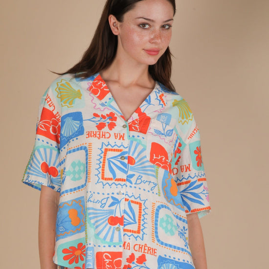 Euro Summer Printed Top