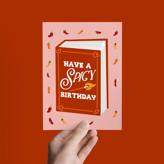 Have a Spicy Birthday Birthday Book Greeting Card