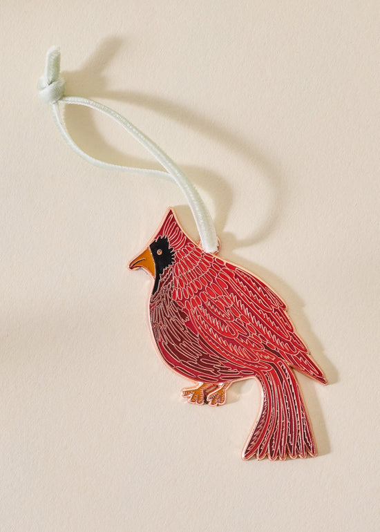 Cardinal Enamel Christmas Ornament