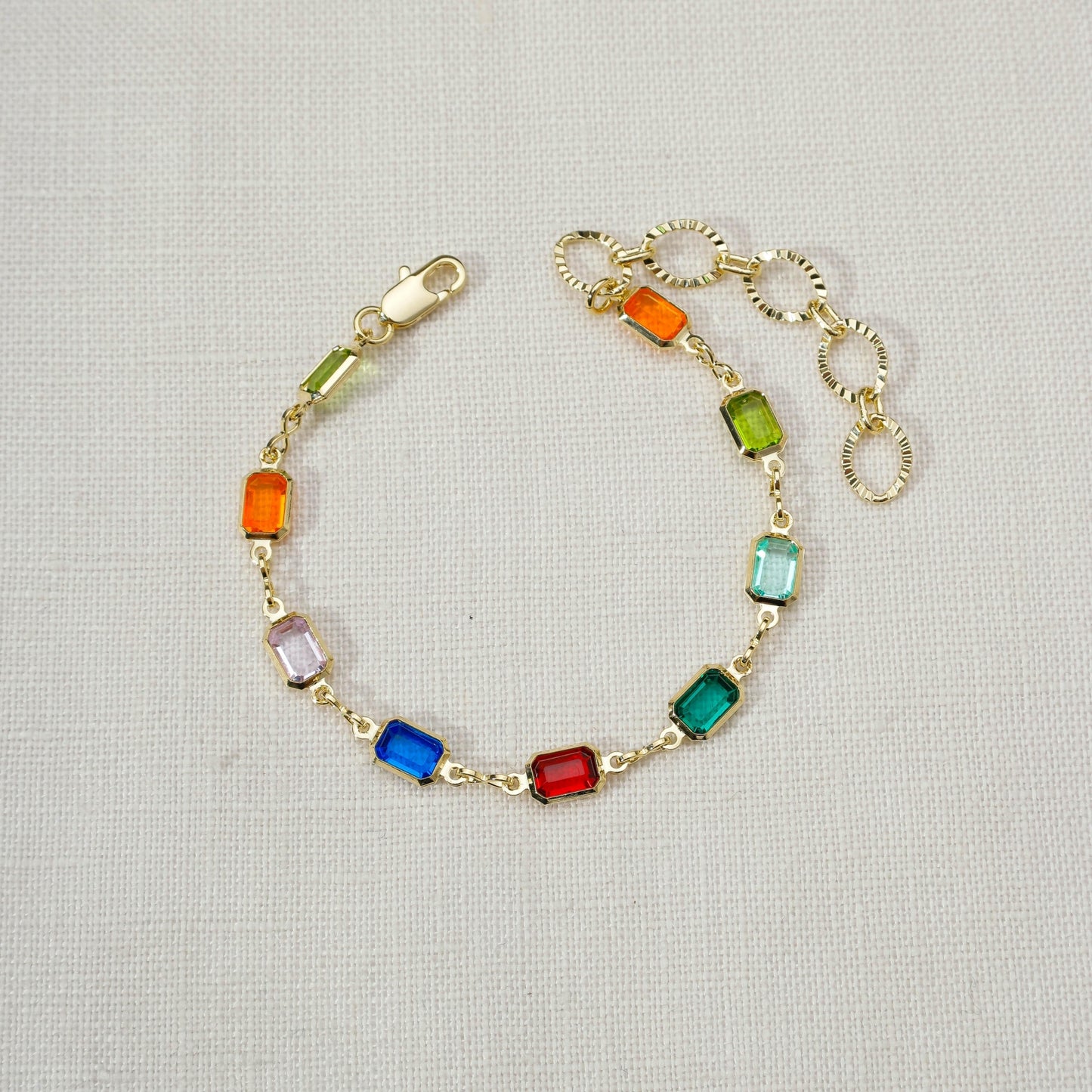 Sunburst Multicolor 18k Gold Filled Bracelet