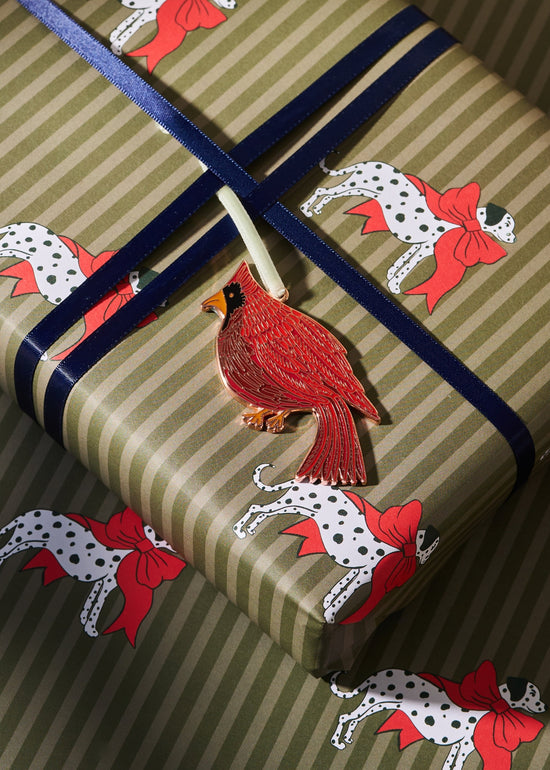 Cardinal Enamel Christmas Ornament