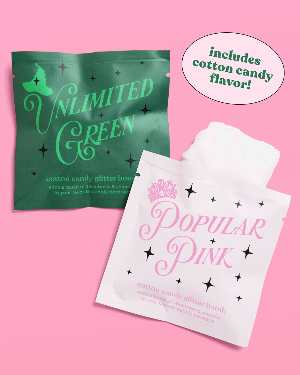 Wicked Glitter Bombs - 4 Cotton Candy Drink Bombs