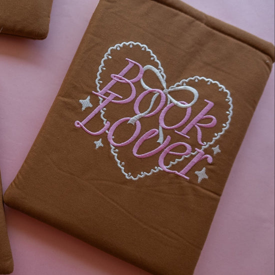 Book Lover Embroidered Book/Kindle Sleeve