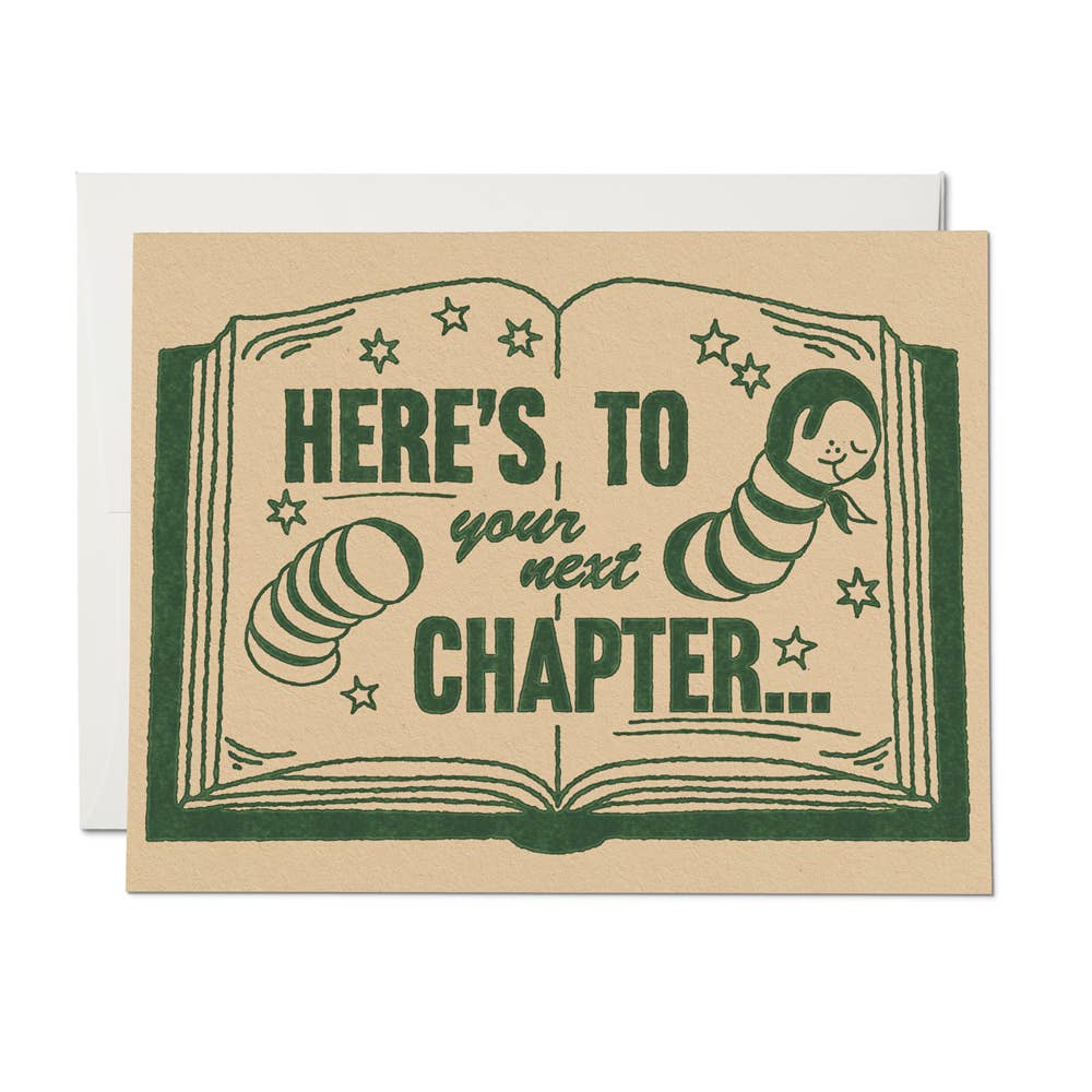 Next Chapter BookWorm Congratulations Greeting Card