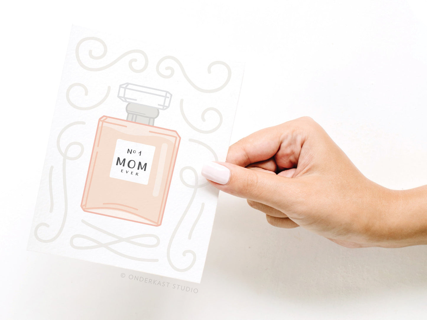No. 1 Mom Ever Perfume Bottle Greeting Card