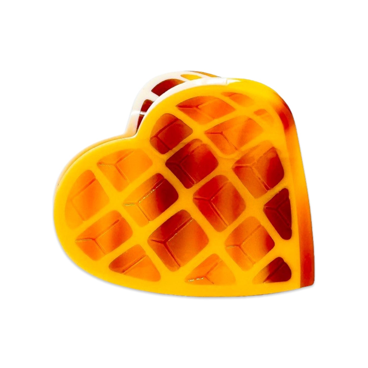 Heart Waffle Hair Claw Clip