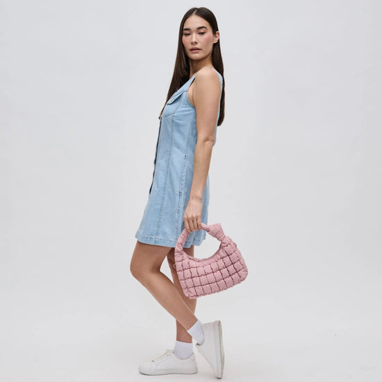 Radiance Quilted Puffer Nylon Bag - Rose
