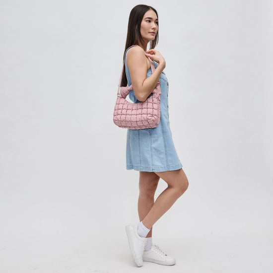 Radiance Quilted Puffer Nylon Bag - Rose