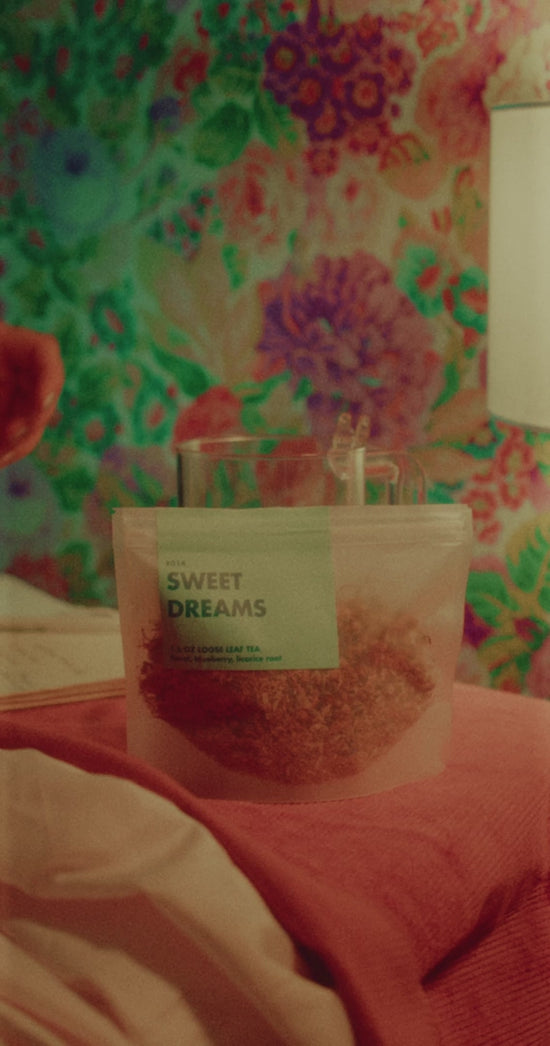 Load and play video in Gallery viewer, Sweet Dreams - Chamomile, Lavender + Licorice Loose-leaf Tea
