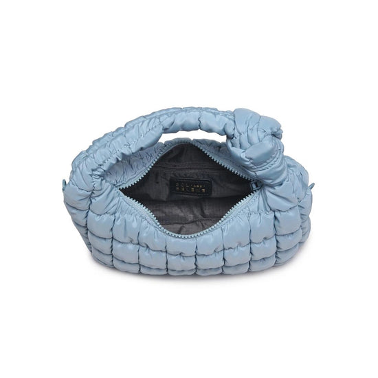 Radiance Quilted Puffer Nylon Bag - Sky Blue