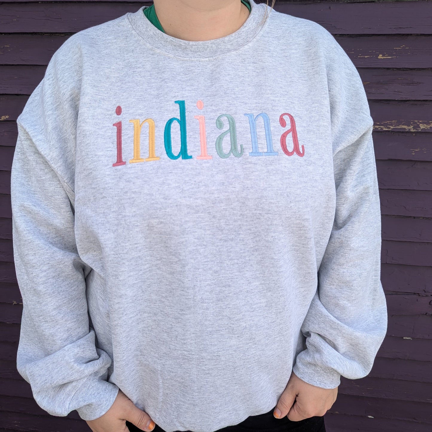 Indiana Embroidered Crewneck Sweatshirt