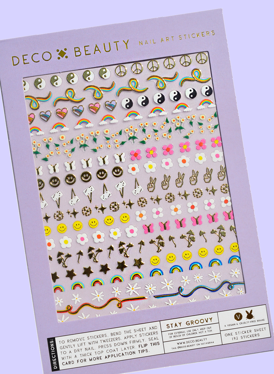 Nail Art Stickers - Stay Groovy Y2K