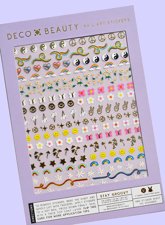 Nail Art Stickers - Stay Groovy Y2K