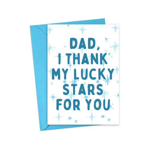 Thank My Lucky Stars Cute Fathers Day Card for Dad