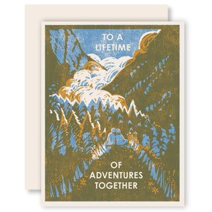 Lifetime of Adventures Letterpress Card