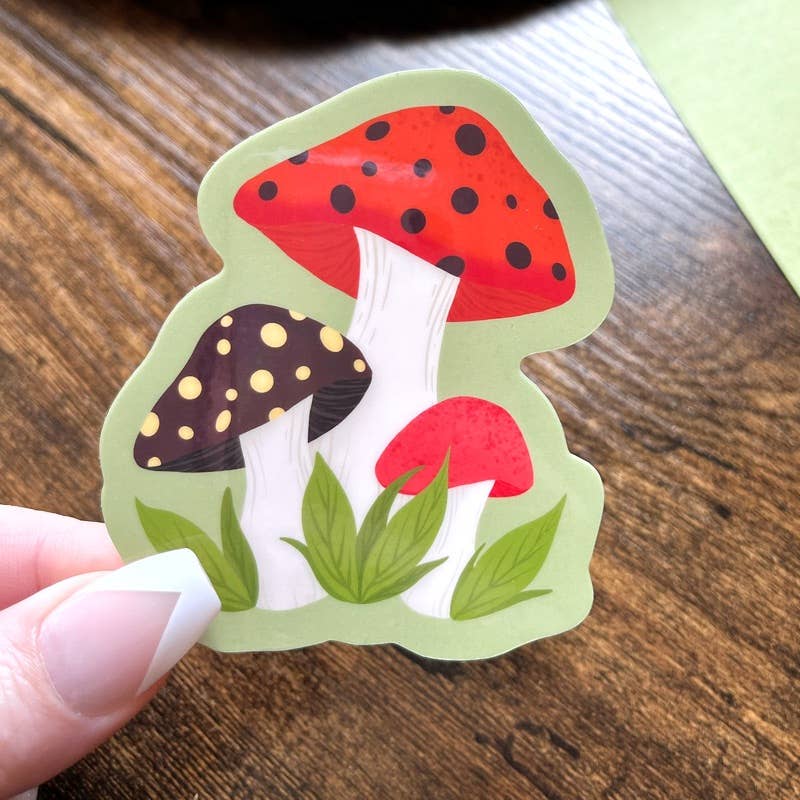 Vintage Mushroom, Vinyl Sticker
